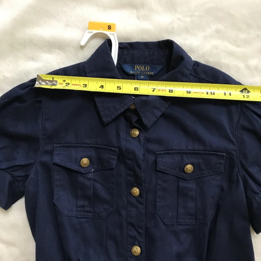 Ralph Lauren Girl’s Belted Cotton shirt dress-size 10